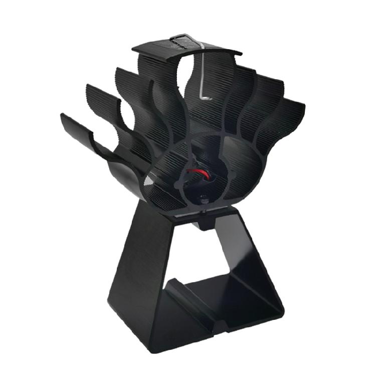 Fireplace Fan Heat Powered Stove Wood Stove Fan Log Wood for Burner Quiet Black