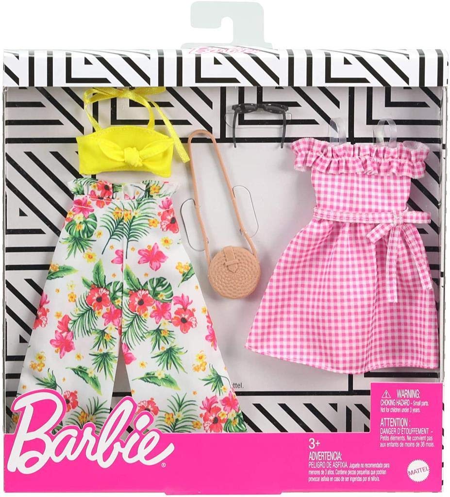 Boneca de Moda Barbie GHX64 Pacote com 2 Verde/Rosa [Acessórios de Vestir]