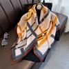 90*90Cm Fashion Printed Square Scarf Women Imitation Silk Scarves Bandanas Luxury Travel Shawl Wraps Elegant Hijab Neckerchief