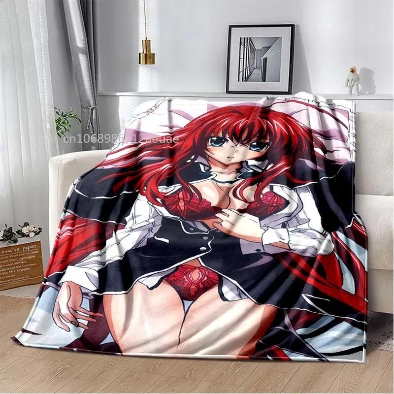 Cartoon Sexy Girl High School DxD Anime 3D Blanket Cover Flannel Blankets for Beds Sofas Warm Bed Sheet Soft Blanket