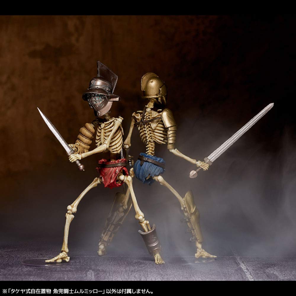 Kaiyodo Takeya Style Jizai Okimono Fish Helmet Warrior Murmillo Full Color Version Approximately 165mm Tall PVC ABC Painted Movable Figure KT030 &