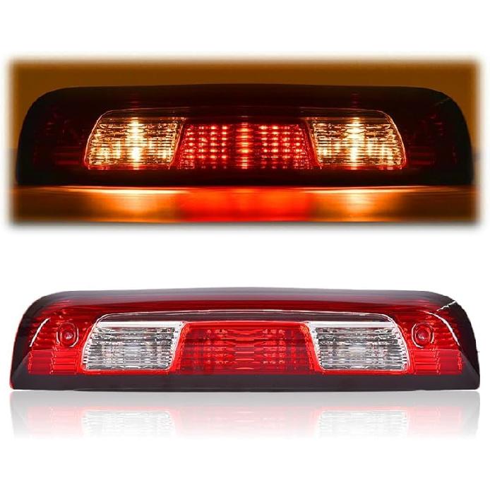 PIT66 3Rd Brake Light Compatible With 2004-2008 Ford F150 High Mount Center Rear Roof Third Cargo Light Parking Light Halogen Clear/Red Lens Tercera