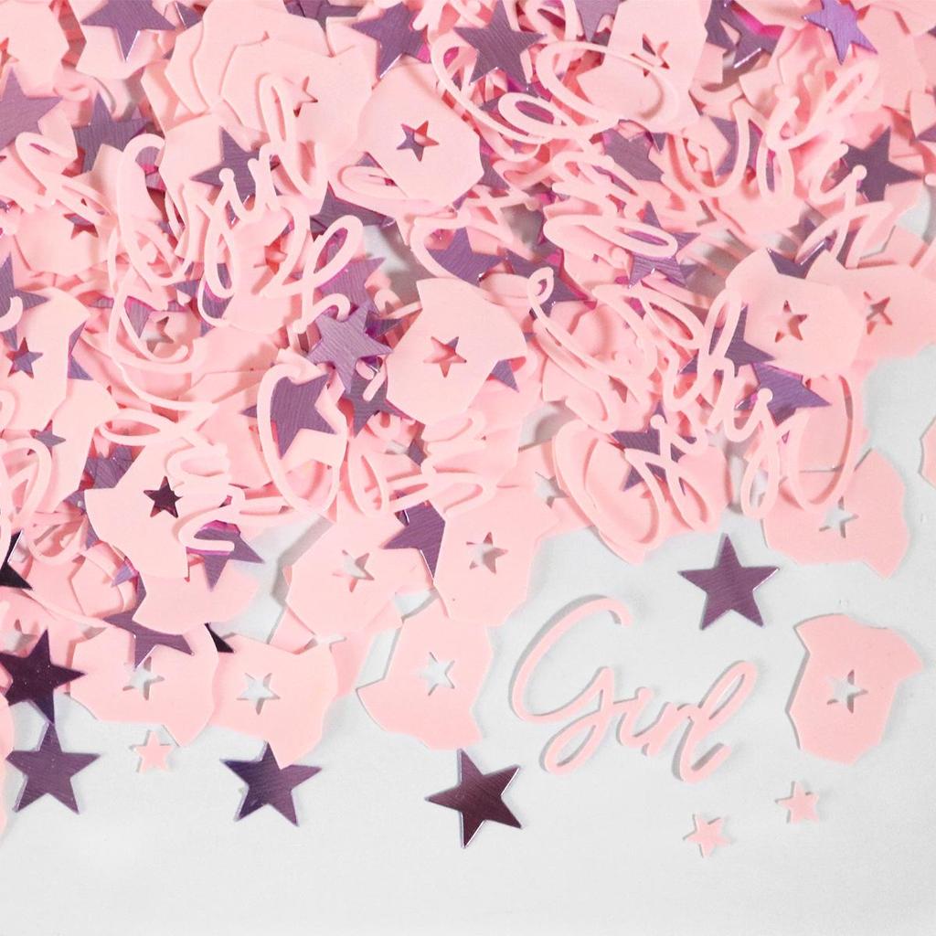 Sienos kirtimo konfeti naujagimiams ir krikštynoms - Kūdikio buteliuko ir drabužėlių dizainas