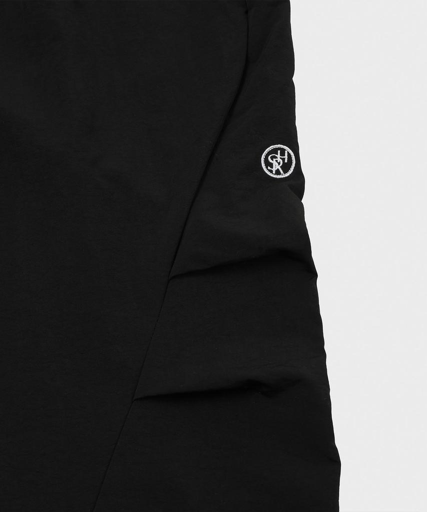 SLOW RECORD HOUSE Parachute Flare Pants_Black