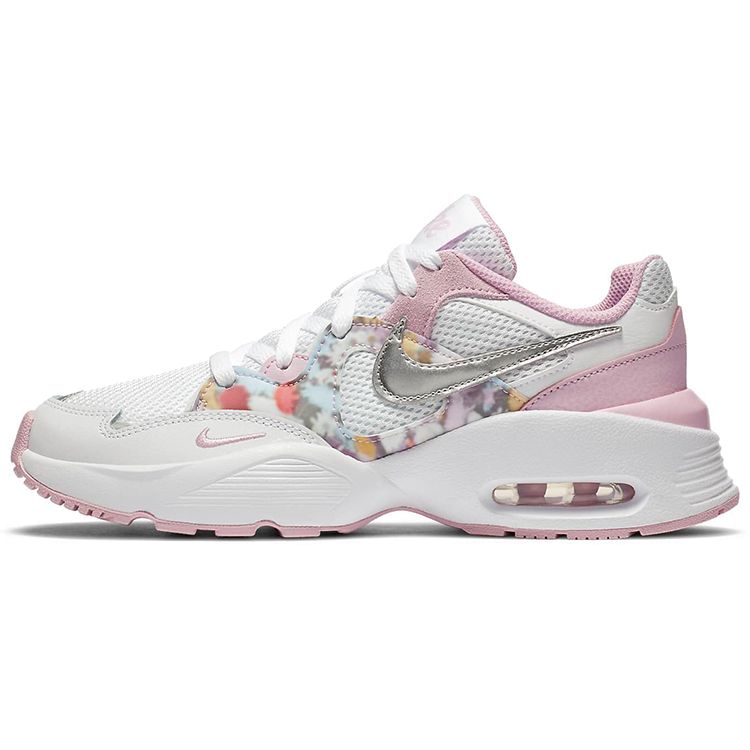 Nike Air Max Fusion Synthetic Leather Retro Mesh Low Top Kids Running Shoes Kids Running Shoes Pink White CN8568-100