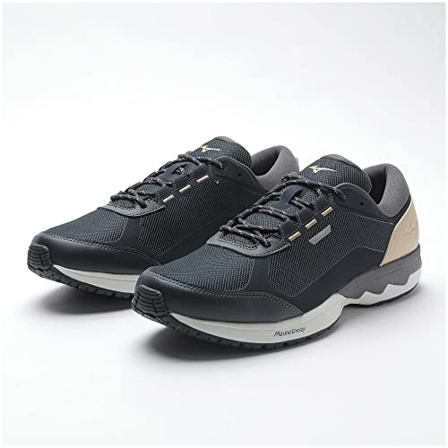 Mizuno WAVE XE-1 CrossE Energy Walking Shoes, Lightweight, Wide Fit, Casual Sneakers, Navy/Camel, Size 25.5 cm, 3E