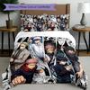 3pcs Duvet Cover Set (1*Duvet Cover + 2*Pillowcase, Without Core), Jujutsu Kaisen Print Bedding Set, Bedroom Decor, All‑Season, Birthday Gift