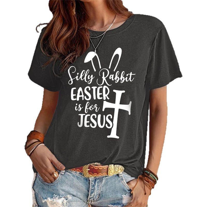 Summer Round Neck 3D Simple Print Top Fashionable Casual Short Sleeved Women's T-shirts