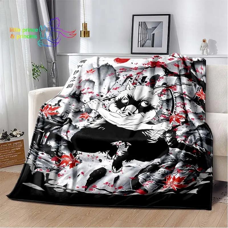 Hashibira Inosuke Demon Slayer Character Anime Blanket Lightweight Comfortable Soft Breathable Ultra Warm Blanket Bedding Travel