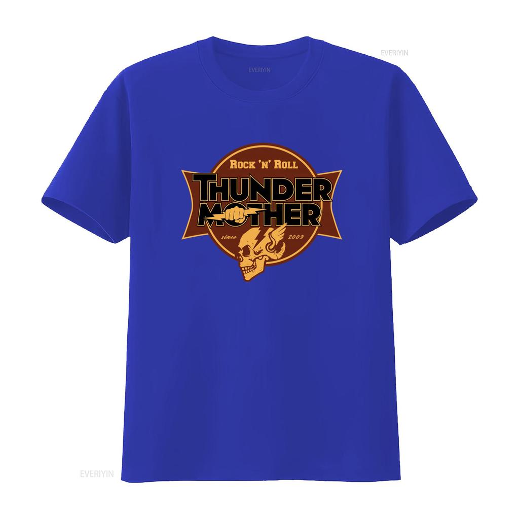 Thundermother Band Rock n Roll T Shirt Black All Sizes S 5XL with Bold Skull Lightning Design vintage Washed Comfortable