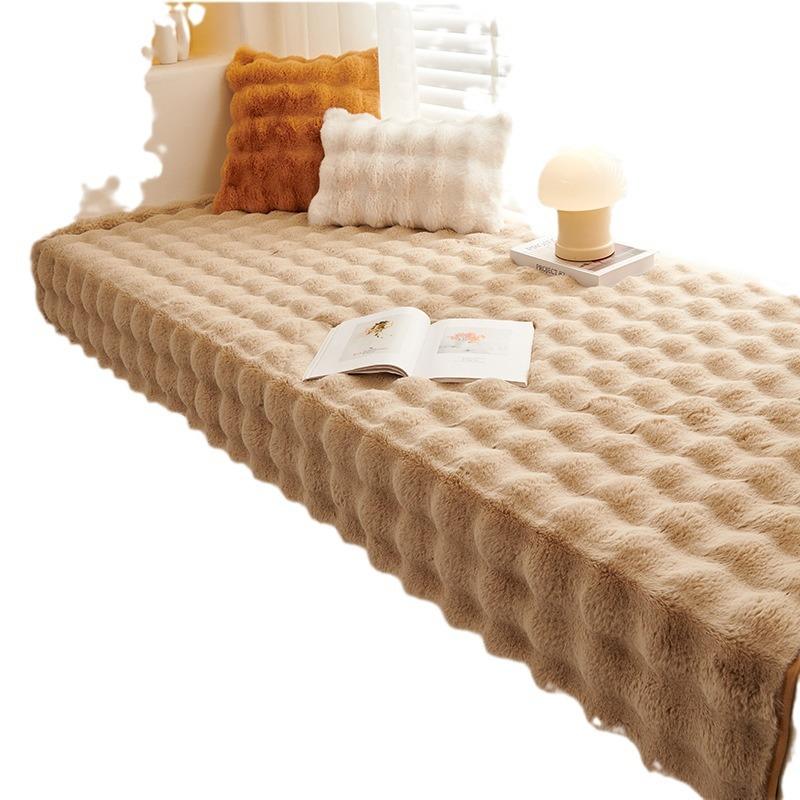 Rabbit Plush Bay Window Mat Winter  New Window Sill Mat Balcony Seat Cushion Cream Ins Wind Tatami Customization