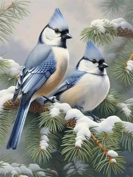 Diamond Art Painting Bird Animal 5D Diy Embroidery Mosaic Tree Snow Full Square Round Handmade Home Decor