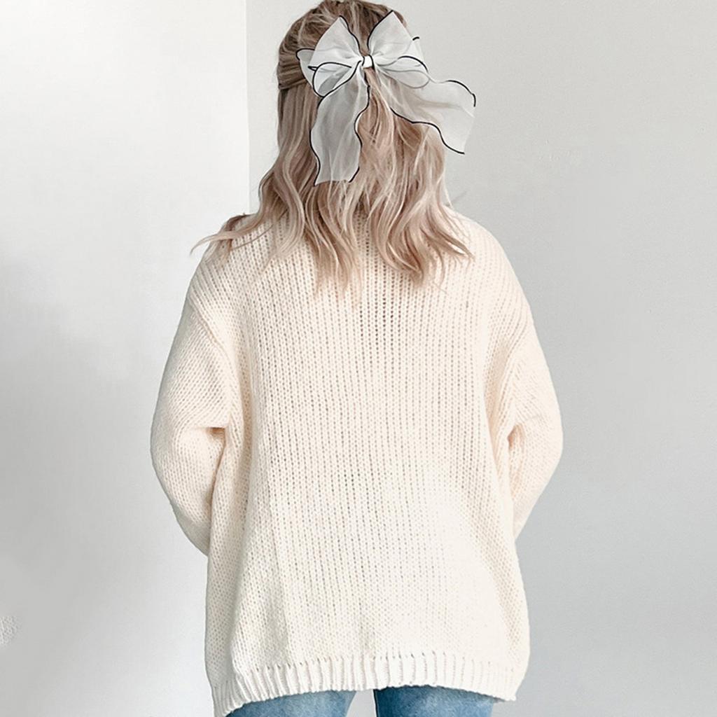 Cardigan For Womens Pumpkin Long Sleeve  Casual  Warm Winter Sweater