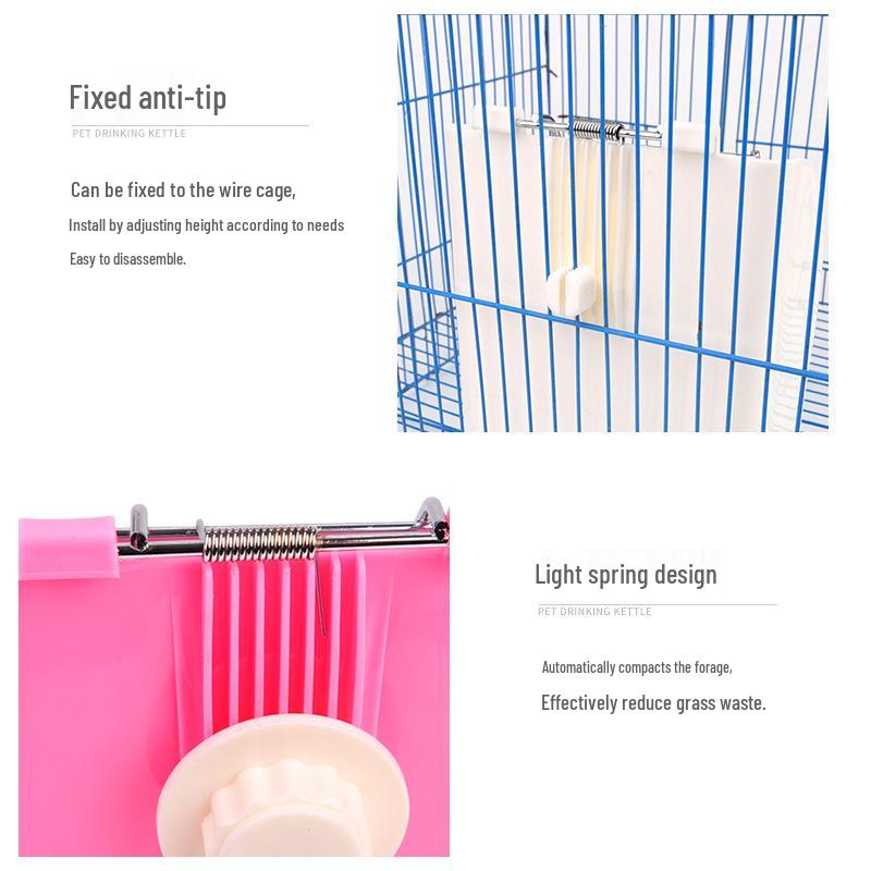 Hanging Spring Grass Rack Feeder for Small Pets