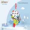 Baby Geometric Shape Plush Toy With Teething Rattle For Sensory Development