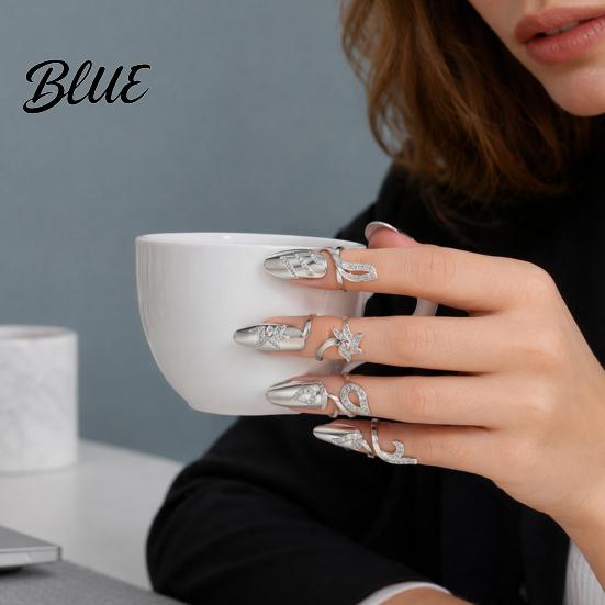 Manicure Compatible Jewelry Universal Fit Nail Ring Lightweight Adjustable Opening