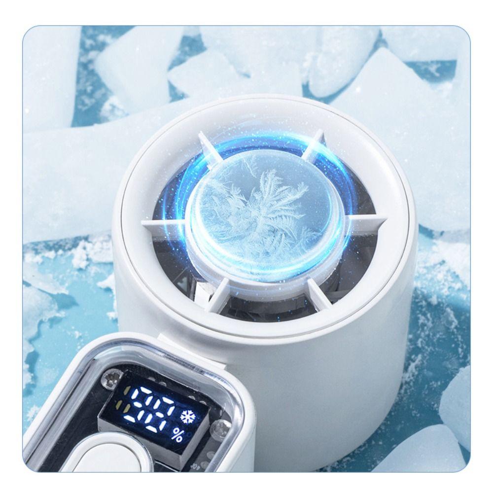 High Wind Speed Handheld Mini Fan Ice Cool Function Small Air Cooler Indoor Outdoor Use