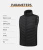 Unisex Cross-Border Heated Vest with Intelligent Temperature Control - Stand-up Collar for Winter Warmth