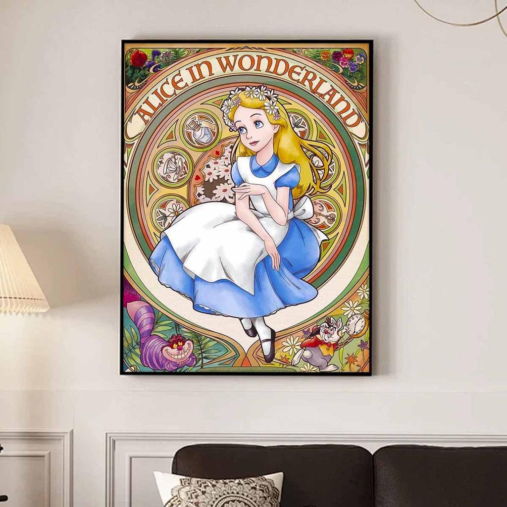 5D Diy Diamond Painting Lovely Alice Full Drill Rhinestones Mosaic Embroidery Handmade Products Home Decor Gift