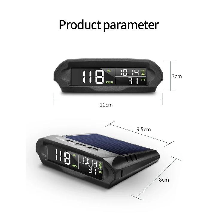 ELING Multi-function Display GPS Speedometer with Fatigue Driving Reminder Overspeed Alarm Time Altitude Solar Charging Boat RV