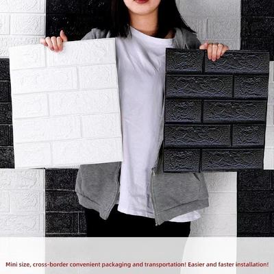 3D Dreidimensionaler Selbstklebender Wandsticker XPE Schaumstoff Kleinformatig Heimdekor Tapete Ziegelmuster Wandsticker