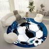 Football Graffiti Movement Flannel-printed round floor mats are slip-resistant Suitable for room bedroom terrace garden carpets