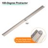 uxcell 30cm Folding Straight Ruler, Metric Aluminum Alloy Protractor, Foldable Angle Ruler, Geometry Measuring Tool for Architects, Artists, and Offic