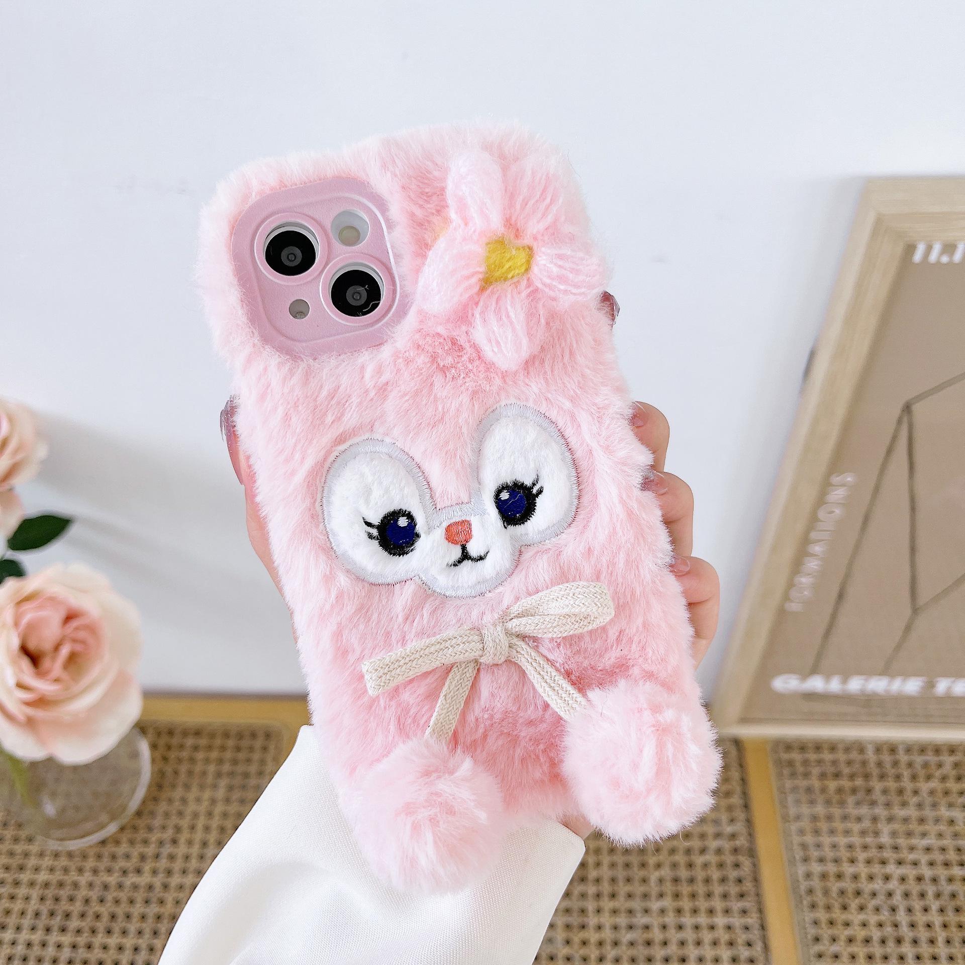 

Cute StellaLou LinaBell Plush Embroidered Phone Case for iPhone 13/14/15 Pro Max iPhone 15