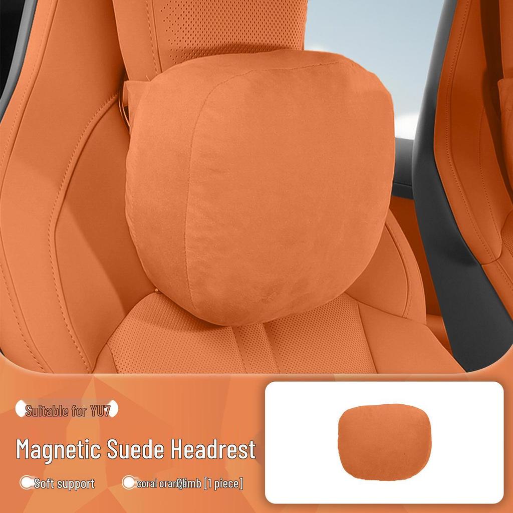 Xiaomi YU7 Car Interior Set: Magnetic Headrest, Lumbar Support, Hidden Neck Protector, Seat Cushion, Pillow.