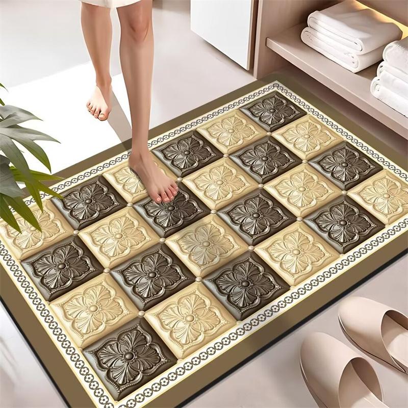 Bathroom Door MAT Kitchen Floor Mat Home Diatomaceous Earth Oil Absorbing Water Absorbing Soft Cushion Door Mat Quick Drying Long Strip Rug
