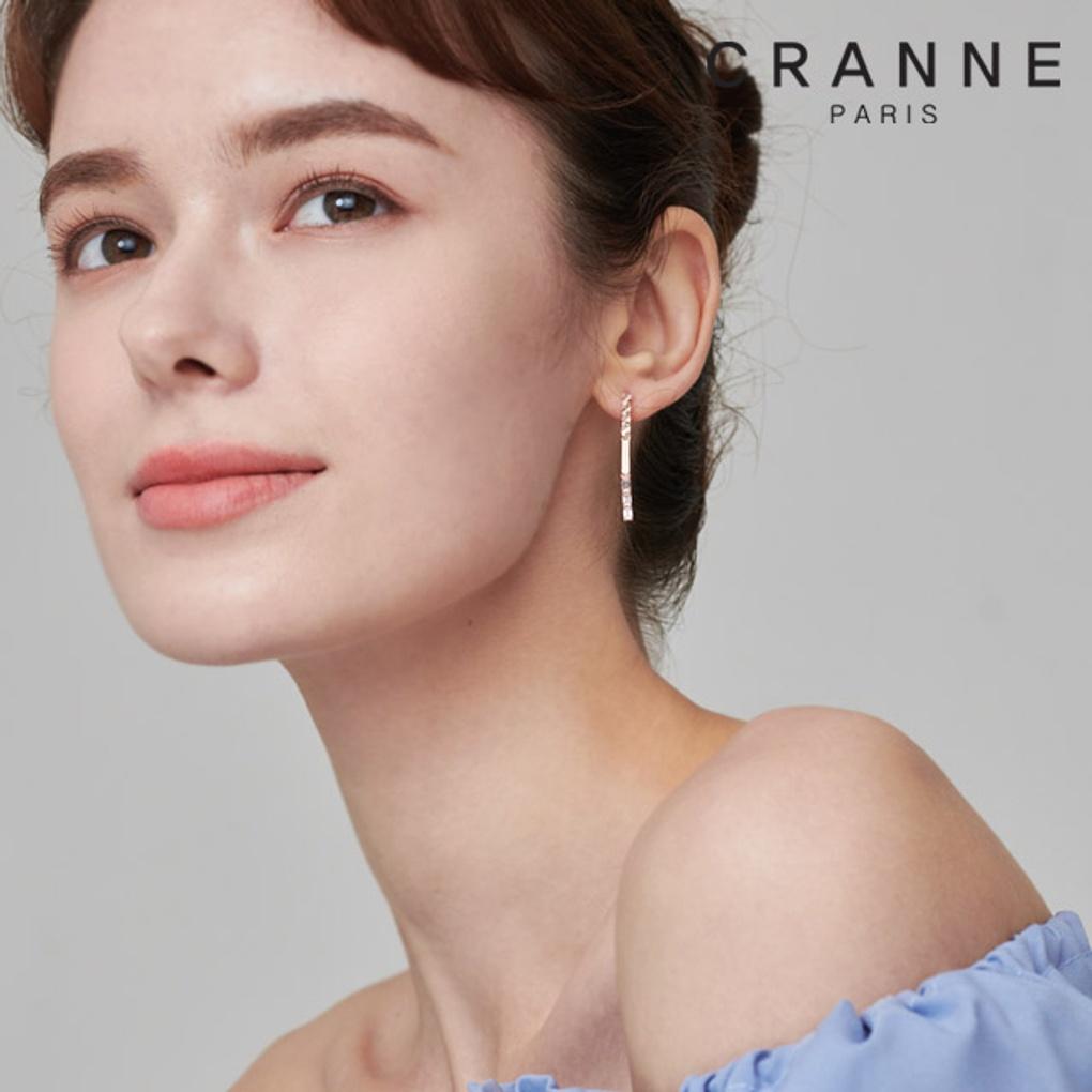 14K Square Cut Drop One-Touch Earrings (Gold Filled) C24EGF138