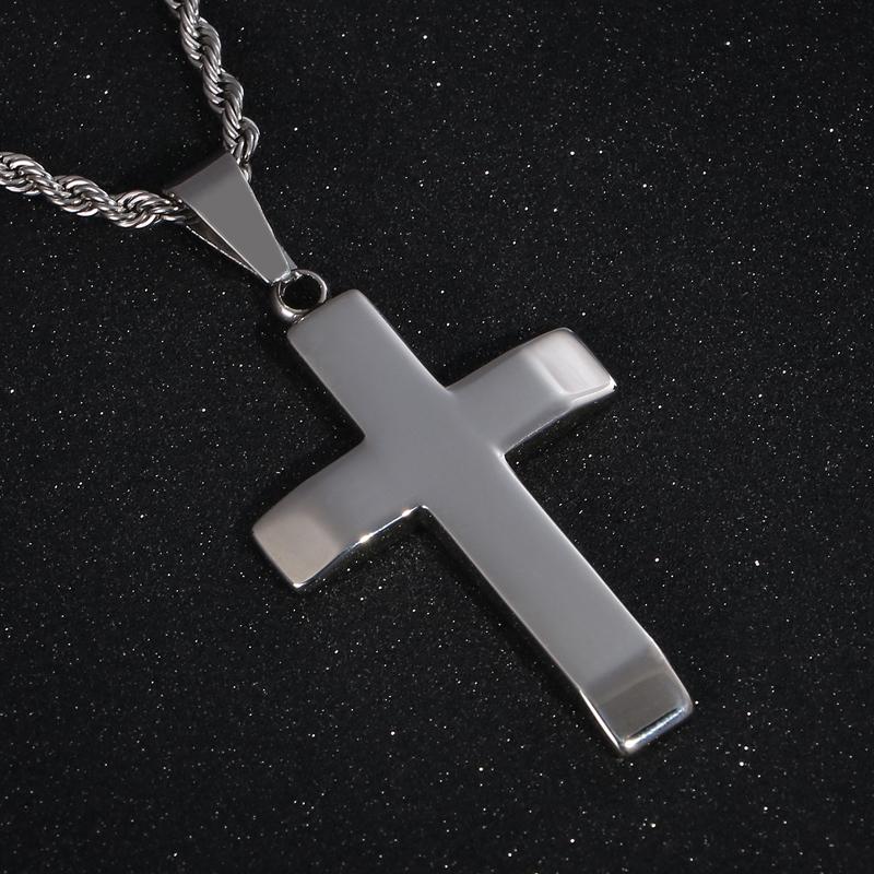 Kalen New Link Chain Homme Cross Choker Stainless Steel 36*25mm Pendant Necklaces For Men Party Jewelry Collares Kolye
