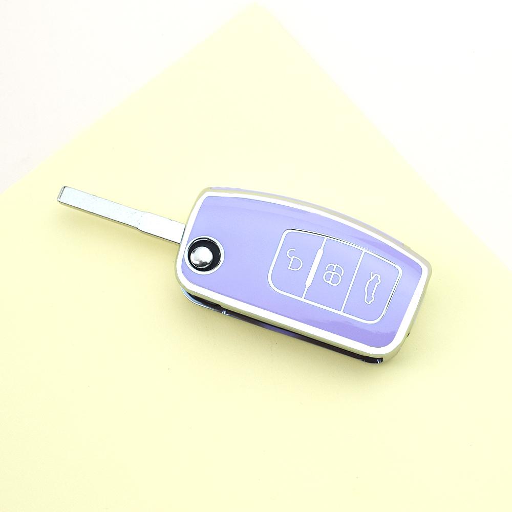 Silver Edge Keyless TPU Car Key Case Cover Shell Fob Case For Ford Focus 2 MK2 Fiesta Mondeo Galaxy Falcon Territory Ecosport Kuga Escape