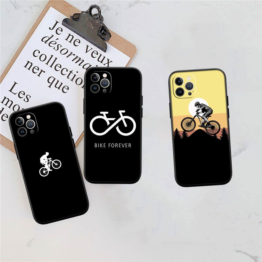 LO28 Cycling Bicycle Soft Shell Phone Case for iPhone SE X XS XR 11 16E 17 Pro Max Air 8 7 6 6s Plus