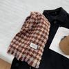 Star plaid fringed scarf, gentle and warm in autumn and winter, thickened small shawl, student couple versatile scarf
