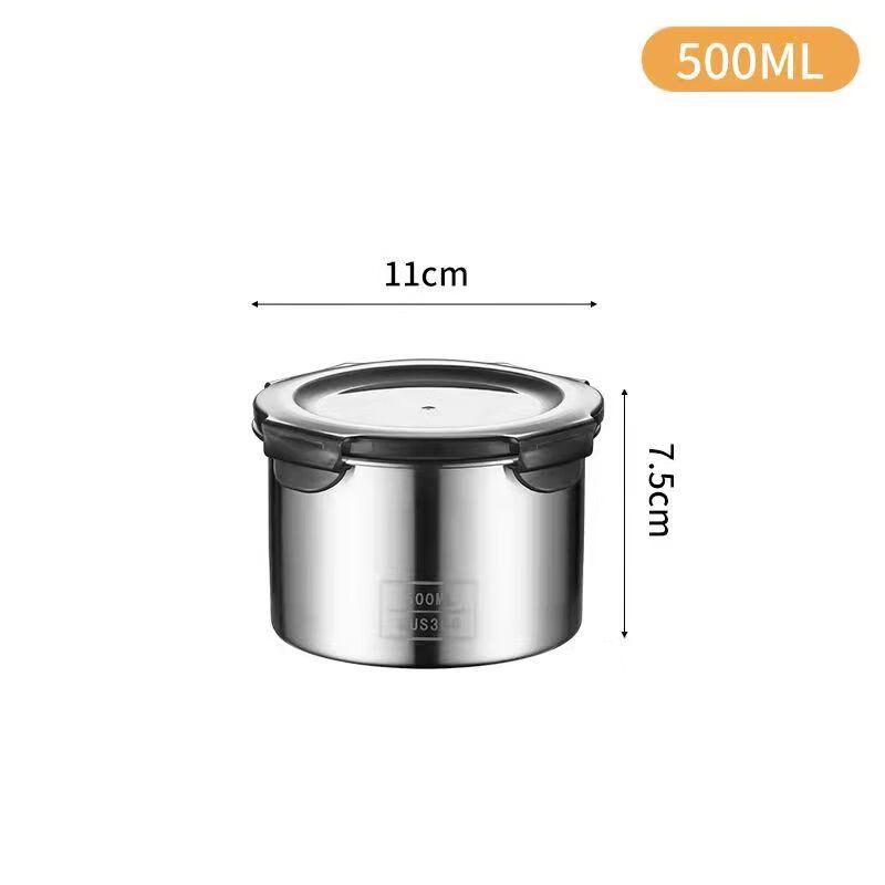 

Portable 304 Stainless Steel Sealed Food Storage Can Small 500ml