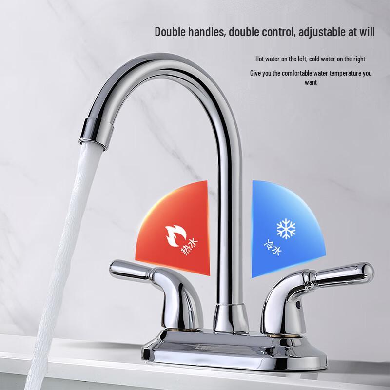 Lairshidan LD96022 Doppelgriff Deckmontierte Waschtischarmatur