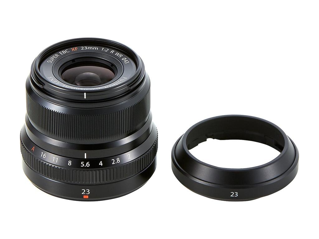 Fujifilm X Interchangeable 23mm Black Aperture F XF23MMF2 R WR B Lens, Fujinon, F2, Semi-Wide Angle, Compact, Dustproof, Weatherproof,