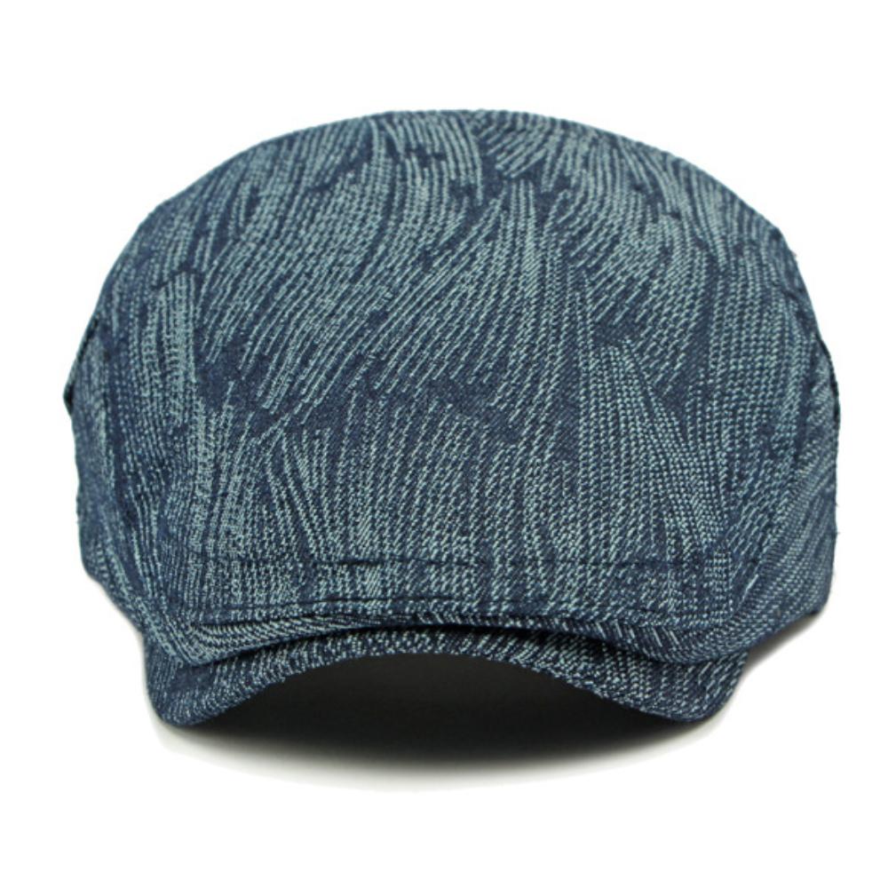HT4773 Mens Beret Women Spring Summer Sun Cap Male Female Denim Beret Cap Retro Artist Painter Beret Hat Adjustable Ivy Flat Cap