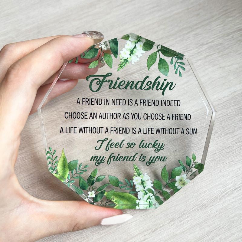 Friendship Souvenirs for Friends Home Decoration Transparent Acrylic Nineshaped Ornaments