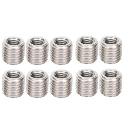 10Pcs Gewinde Einsätze Männlich Weiblich Reduzierung Mutter Reparatur Werkzeug Edelstahl Verschluss Hardware