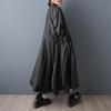Long Sleeve Oversized Cotton Vintage Black Casual Loose Autumn Spring Trench Coat for Women Outerwear