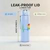 1PC Rainbow Heart Pulse Line 750ml Color Plastic Sports Water Bottle Leakproof Flip Straw Lid Suitable for Sports Office Home Use