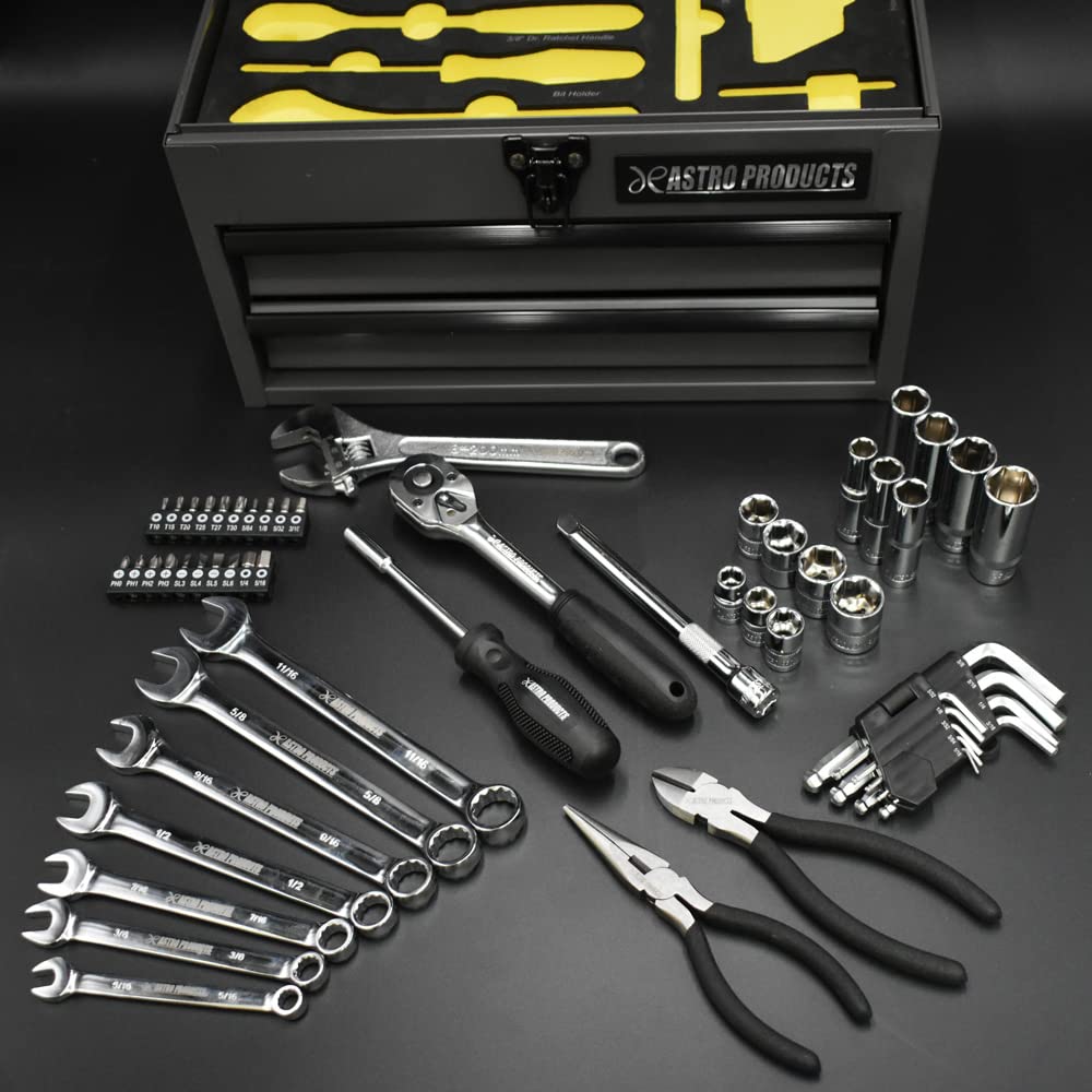 Astro Products Compact Tool Set Inch Tool set Entry model Hand tools (56-piece set) (inch)