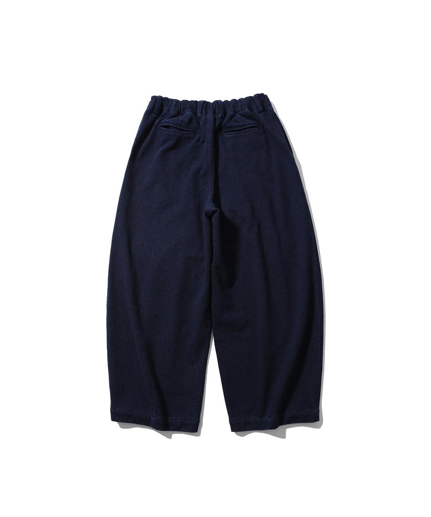 ANGLAN Heavy Sweat Long Tuck Pants - Indigo