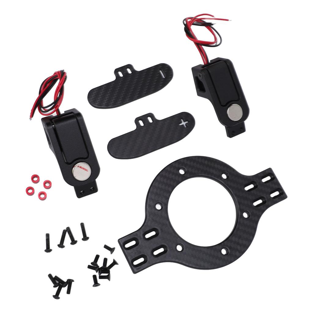 Carbon Fiber Aluminum Alloy Shift Paddles RC Game Simulation Steering Wheel Magnetic Paddles with 70mm Mount for 923