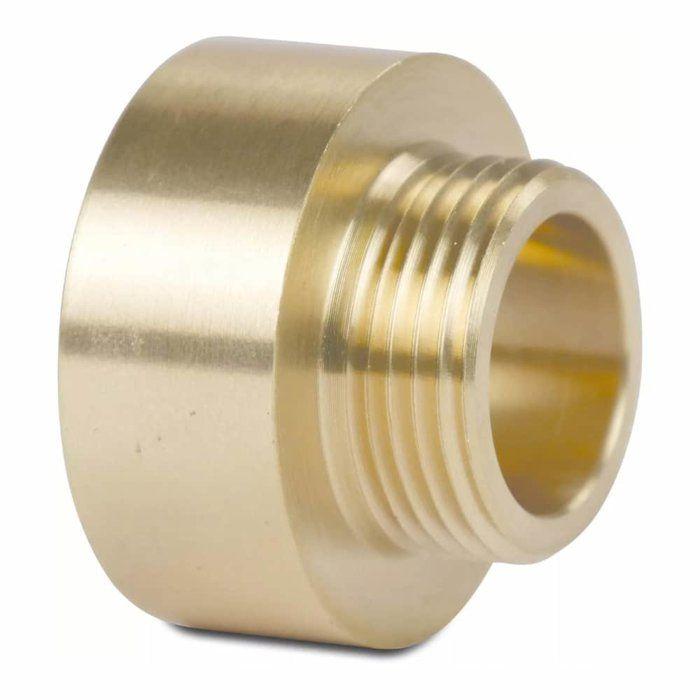 Brass Threaded Fitting 3/4 X 3/8, Double Reduced Nipple for Plumbing