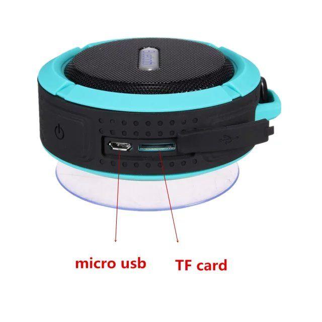 Mini Wireless Waterproof Bluetooth Speaker with Suction Cup Green
