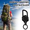 Lanț de chei telescopic magnetic, cu rebound ridicat, cu cataramă de siguranță multifuncțională, rucsac anti-pierdere, suport pentru chei, echipament de camping