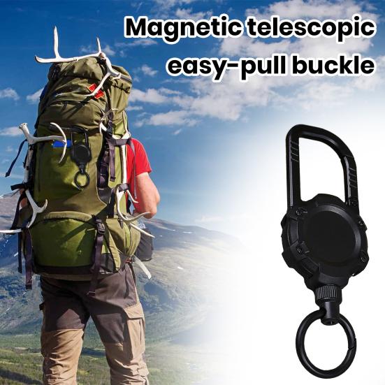 Teleskopický magnetický řetízek na klíče Víceúčelový bezpečnostní přezkový batoh s vysokým odrazem Držák kroužku na klíče Campingové vybavení